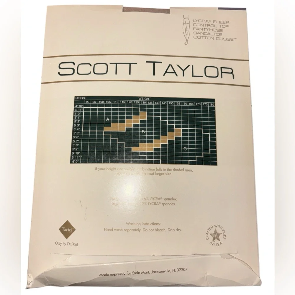 Scott Taylor Luxurious Sheer Pantyhose in Sandtoe